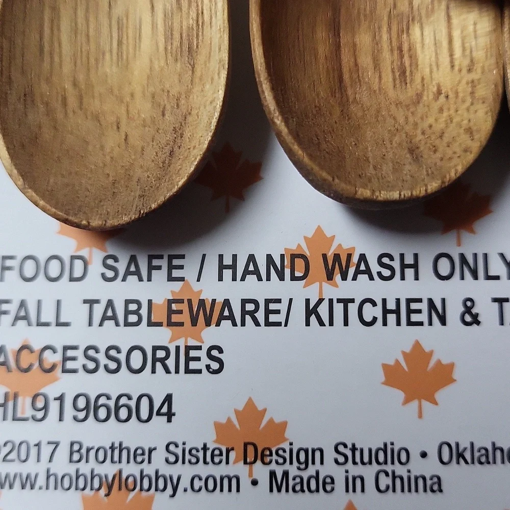 Wooden Spoons Set Fall Theme